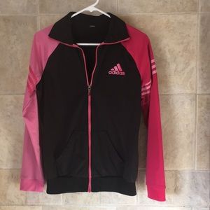 Black and pink Climalite running jacket women’s M